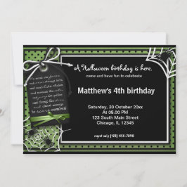 Convites Aniversário do Spider Halloween