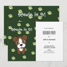 Convites Aniversário do Super Bonito Boxinho Verde