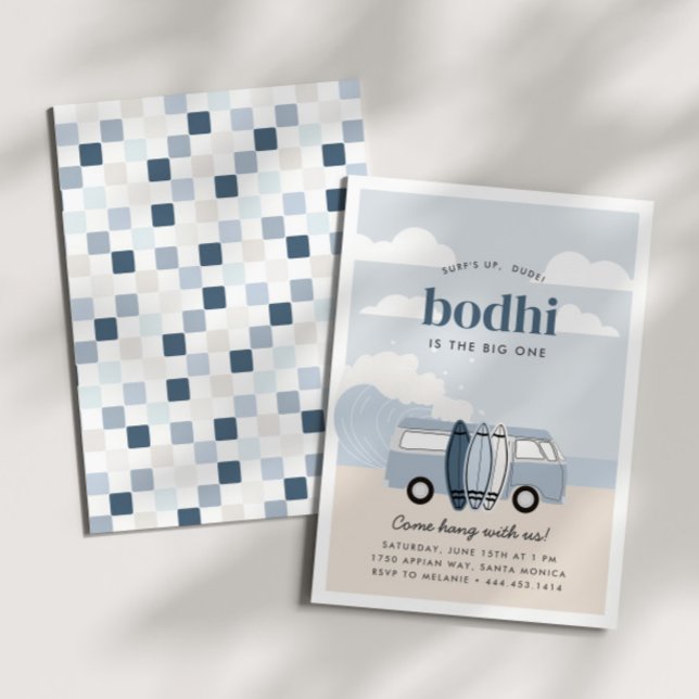 Convites Aniversário do Surf de praia de 1rua dos maiores r (Criador carregado)