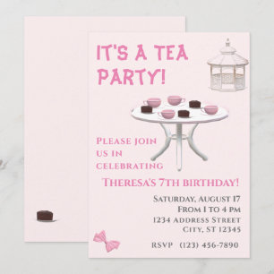 Convites Aniversário do Tea Party