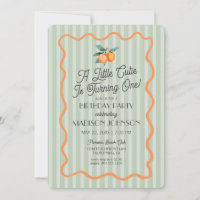 Aniversário do Tema da Citrina Verde Pequena Cutie