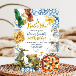 Convites Aniversário do Tema do Janto Italiano La Dolce Vit