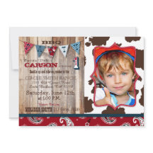 Aniversário do Tema Ocidental do Cowboy Red Bandan