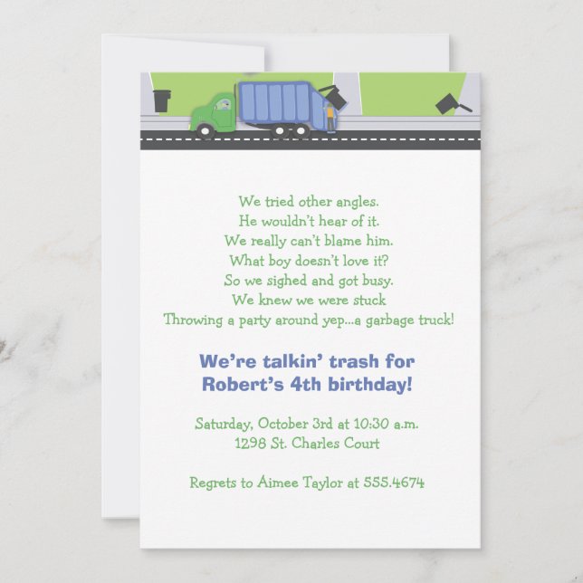 Convites Aniversário do Trash Talking (Frente)