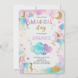 Convites Aniversário do Unicórnio Mágico da Literatura