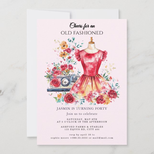 Convites Aniversário do Velho Movimento" (Frente)