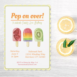 Convites Aniversário do Verão de Fruta Colorida