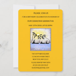 Convites Aniversário do verão tropical giro e bonito