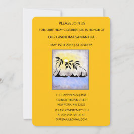 Convites Aniversário do verão tropical giro e bonito