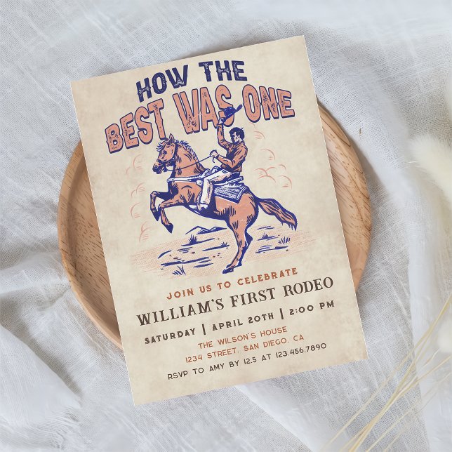 Convites Aniversário do Western Cowboy Rodeo Como Foi Melho (Criador carregado)