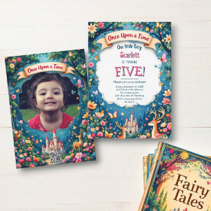 Convites Aniversário do Whimsical Woodland Forest Fairytale