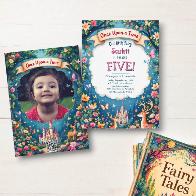 Convites Aniversário do Whimsical Woodland Forest Fairytale (Criador carregado)