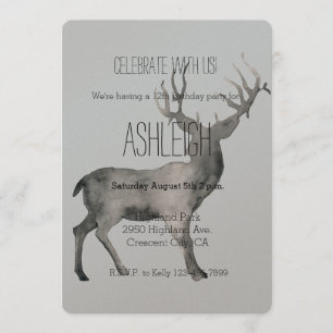 Convites Aniversário do Woodland Deer