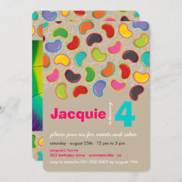 Convites Aniversário do Xíope de Pop doce doce de feijão-ve