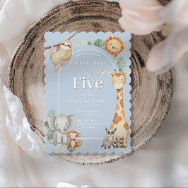 Convites Aniversário dos Animais da Selva Tropical de Paste