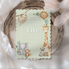 Convites Aniversário dos Animais da Selva Tropical de Paste