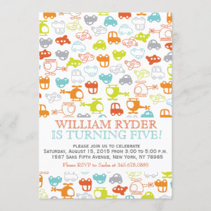 Convites Aniversário dos Automóveis Modernos, Aviões e H