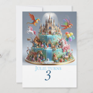 CONVITES ANIVERSÁRIO DOS DRAGÕES E UNICORNS DO CASTELO