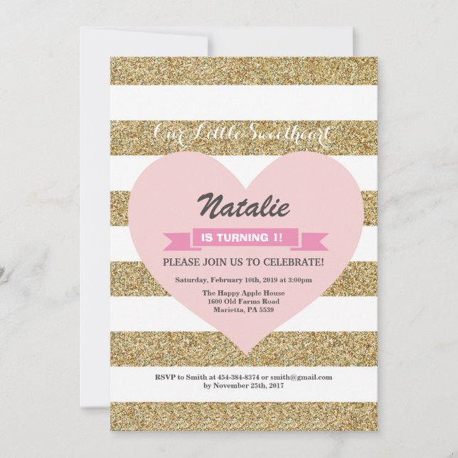 Convites Aniversário dos namorados nosso querido pequeno (Frente)