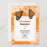 Aniversário É uma borboleta de Monarca Laranja do