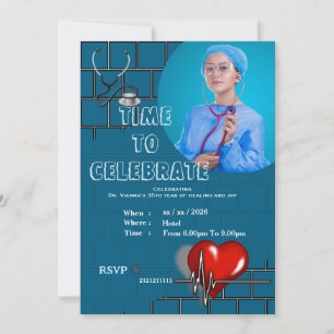 Convites Aniversário elegante de médico