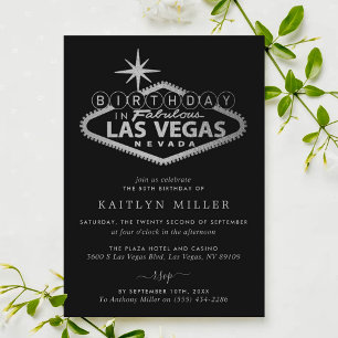 Convites Aniversário Elegante em Las Vegas