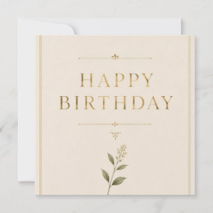Convites Aniversário Elegante Personalizado com Dourado Ant