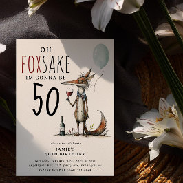 Convites Aniversário Engraçado do Adulto Branca de Foxsaes