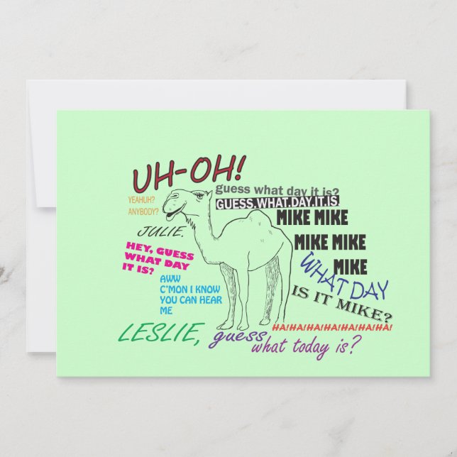 Convites aniversário engraçado do camelo (Frente)