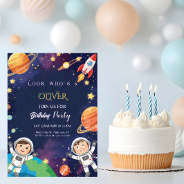 Convites Aniversário Épico de Crianças no Espaço Exterior