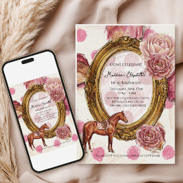 Convites Aniversário Equestre do Caçador Elegante