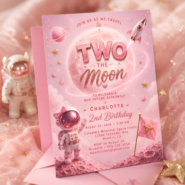Convites Aniversário Espaço Rosa (Criador carregado)