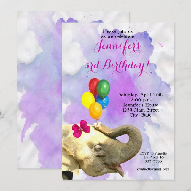 Convites Aniversário feliz da menina neutra da selva de ele (Frente/Verso)