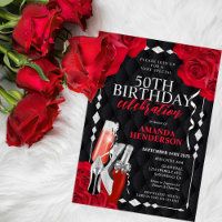 Aniversário Feminino Vermelho e Prata