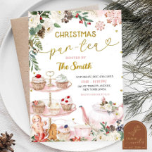 Aniversário Floral de Natal Par-Tea de Inverno
