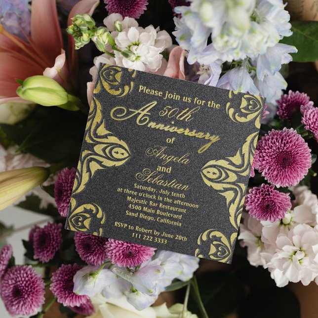 Convites Aniversário Formal Do Dourado Clássico E Do Luxo N (Criador carregado)