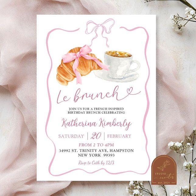 Convites Aniversário Francês de Brunch Parisiense (Criador carregado)