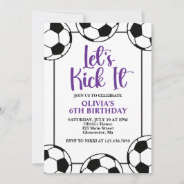 Convites Aniversário Futebol Roxo