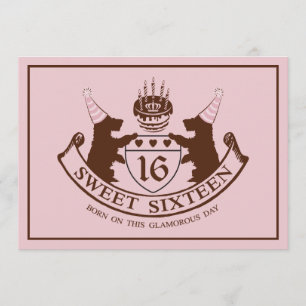 Convites Aniversário Glam do doce dezesseis da menina do