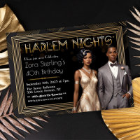 Aniversário Harlem Nights Art Déco Afro-Americano