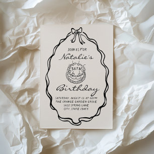 Convites Aniversário Ilustrado do Desenho da Mão do Arco 30