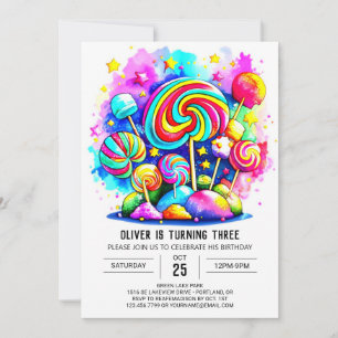 Convites Aniversário Imprimível de Chocolate Suave Elegante