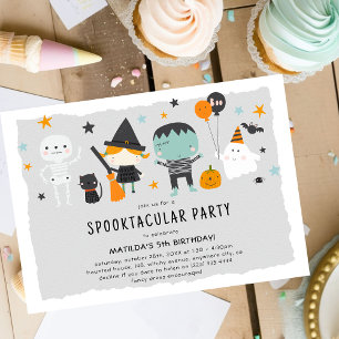 Convites Aniversário Infantil de Halloween Fofo