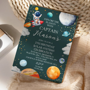 Convites Aniversário Infantil Explorador Capitão Foguete Es
