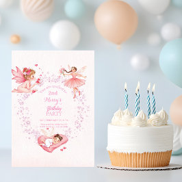 Convites Aniversário Infantil Fada Floral Caprichosa