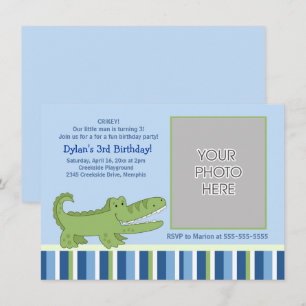 Convites Aniversário Inviation dos meninos do jacaré