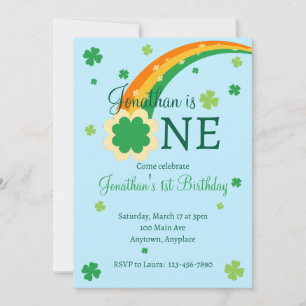 Convites Aniversário Irlandês de São Patrício Primeiro 1º