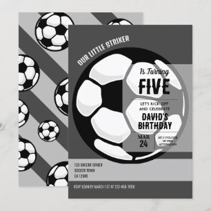 Convites Aniversário legal moderno do jogador de futebol
