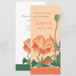 Convites Aniversário lindo Capoila CC0101 Ohara Koson Card