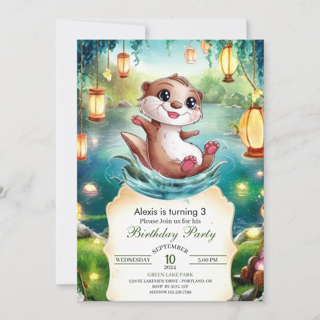 Convites Aniversário Mágico da Porta Infantil (Frente)